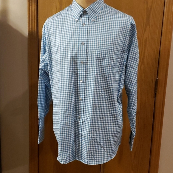 Kenneth cole reaction no iron blue checked shirt - Picture 3 of 6